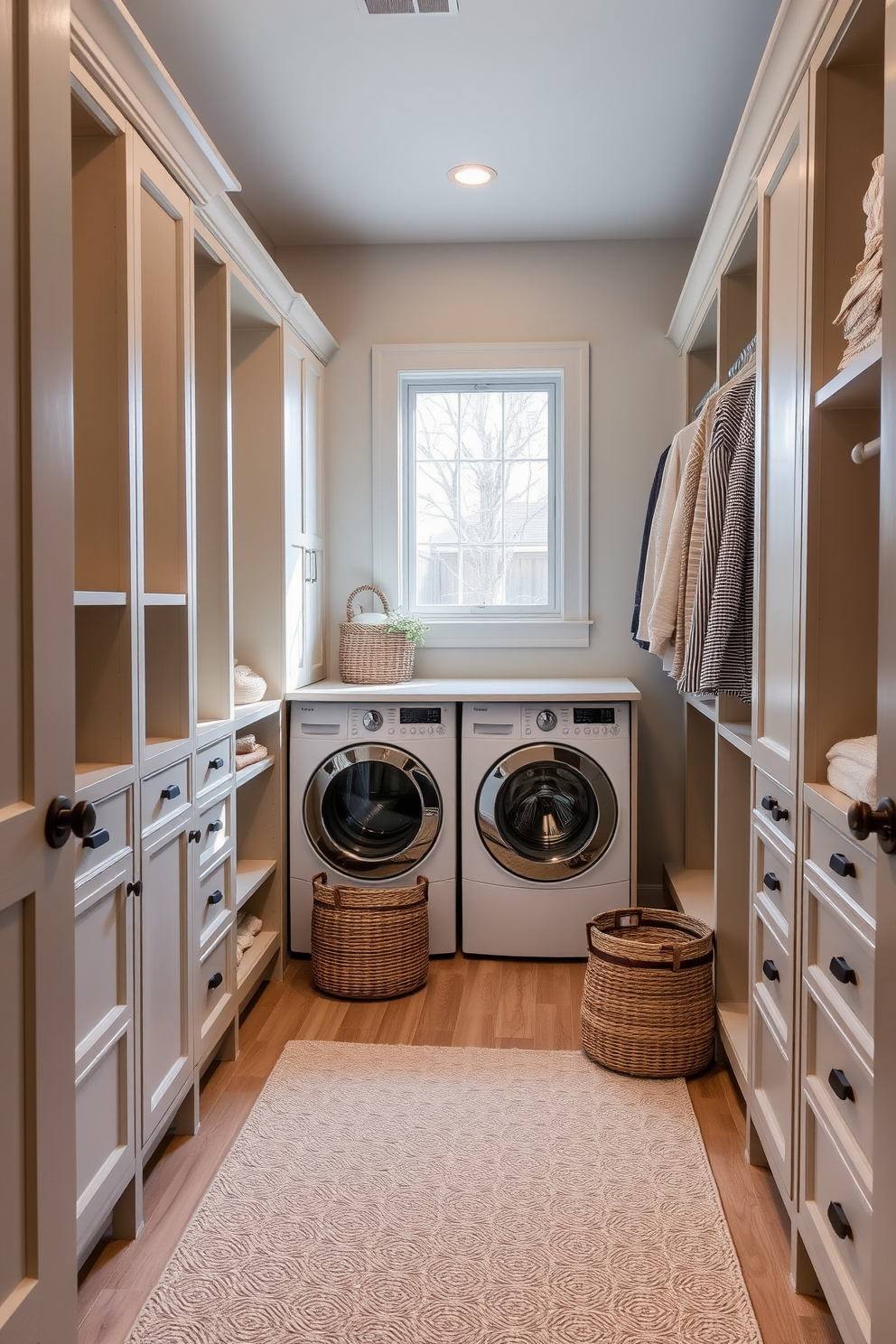 Walk In Closet Laundry Room Combo Design Ideas 6