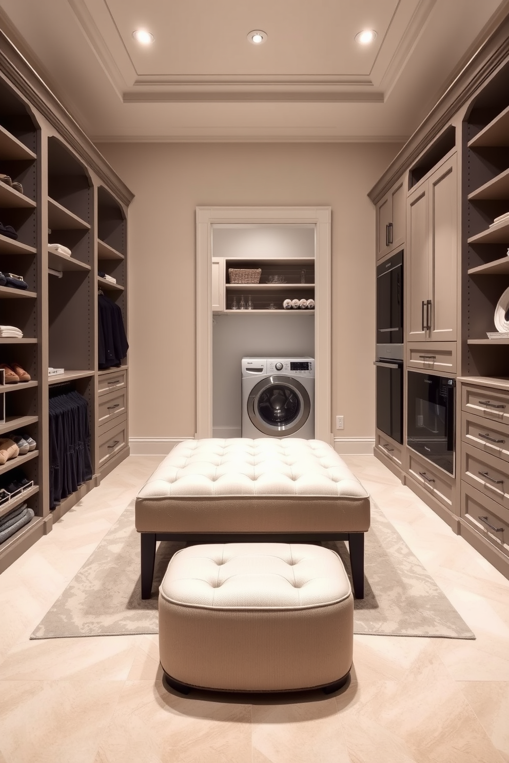 Walk In Closet Laundry Room Combo Design Ideas 9