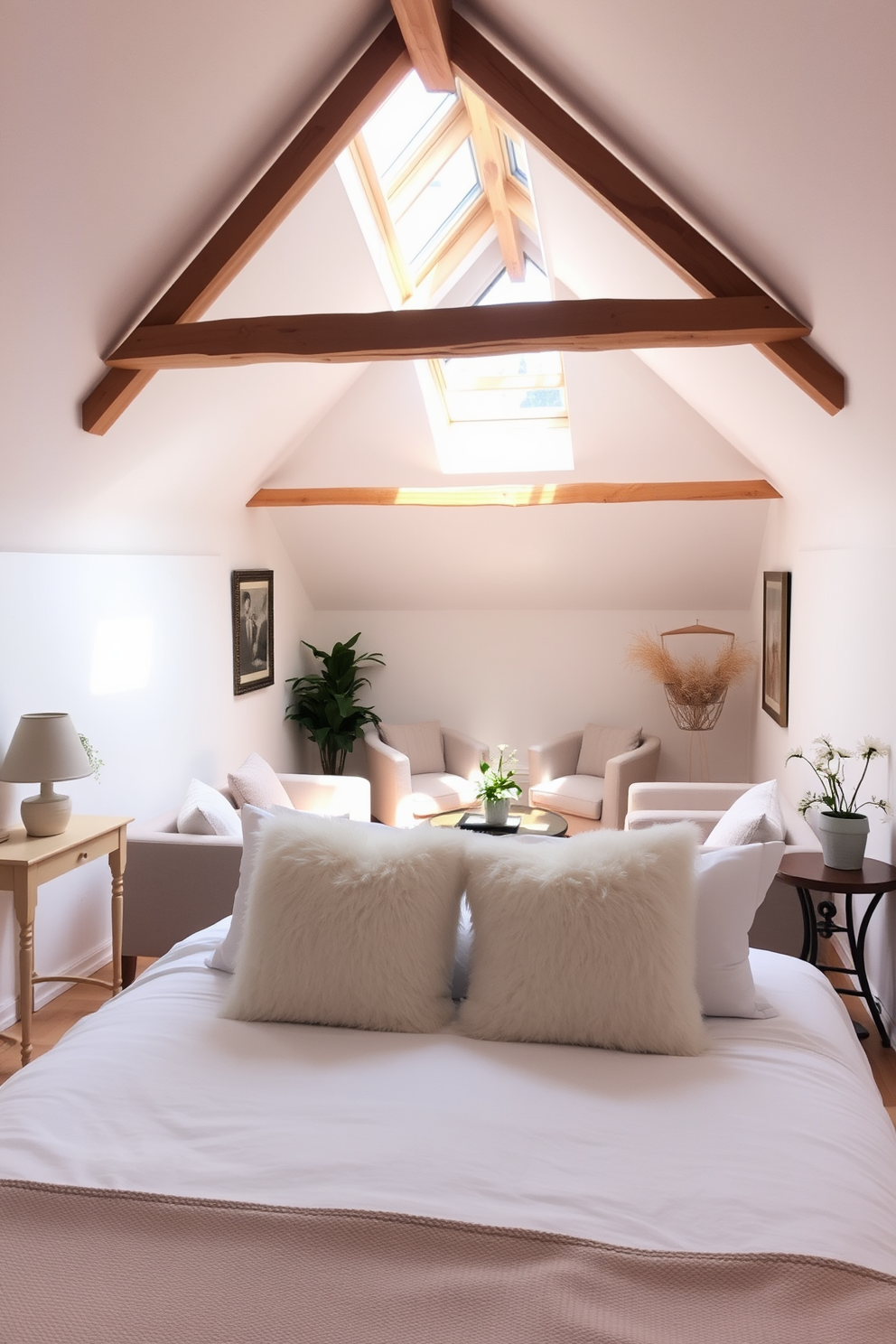 White Attic Room Design Ideas 1