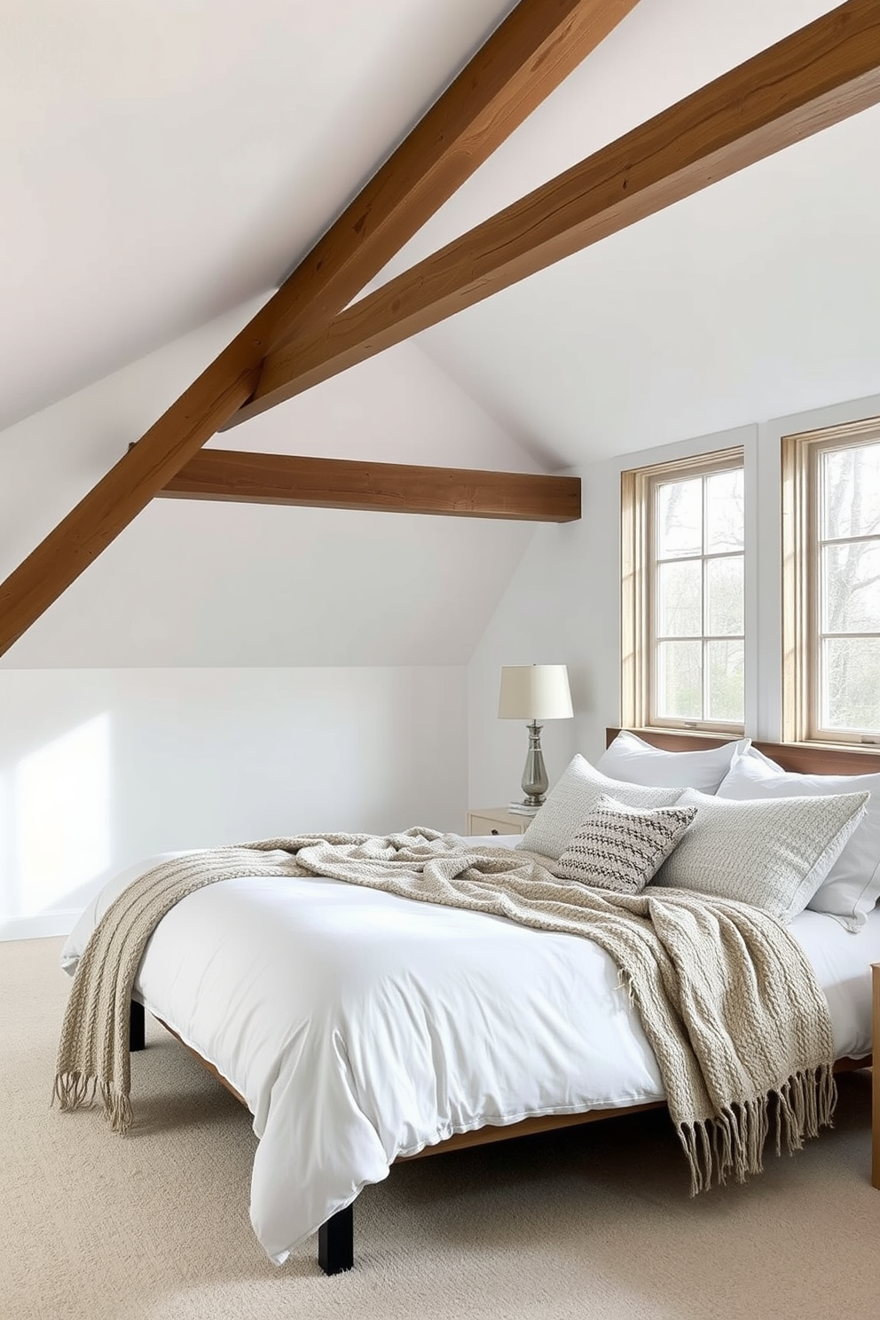 White Attic Room Design Ideas 10