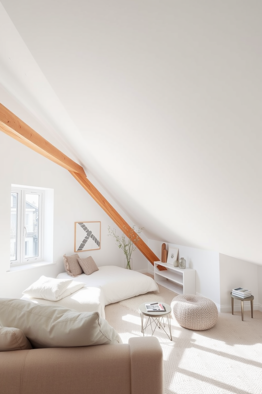 White Attic Room Design Ideas 2