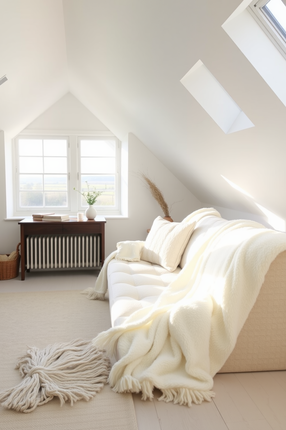 White Attic Room Design Ideas 28