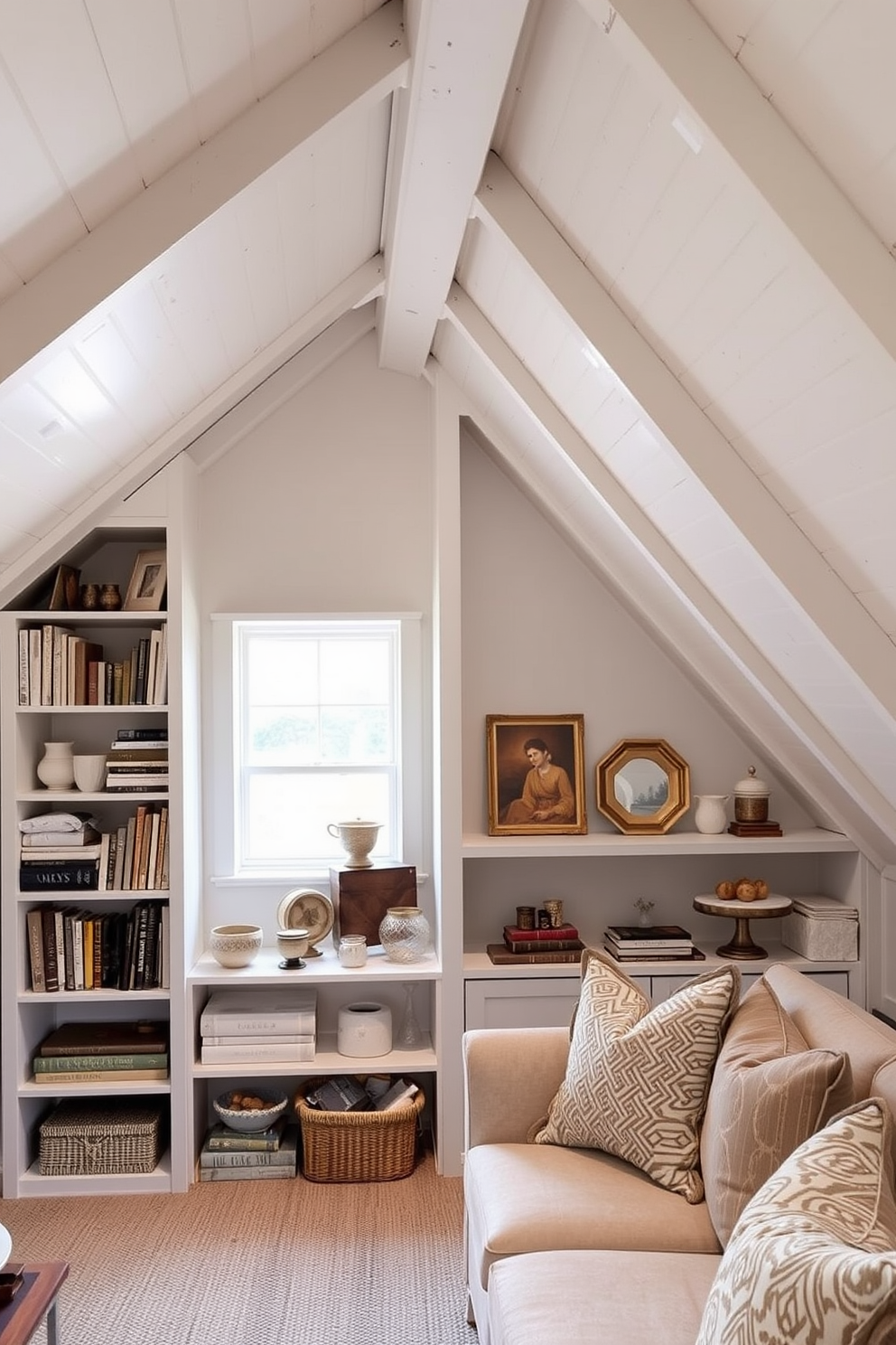 White Attic Room Design Ideas 29