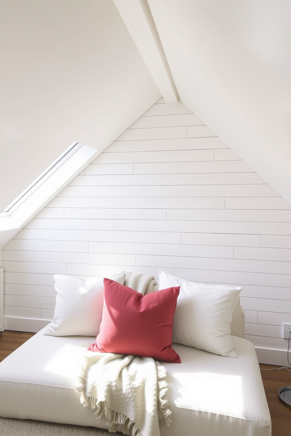 White Attic Room Design Ideas 8