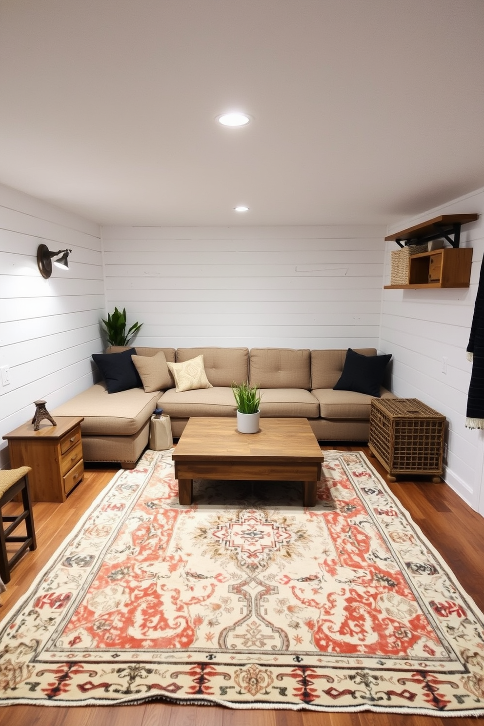 White Basement Design Ideas 17