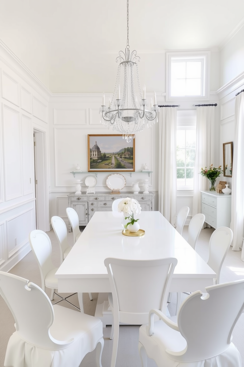 White Dining Room Design Ideas 25