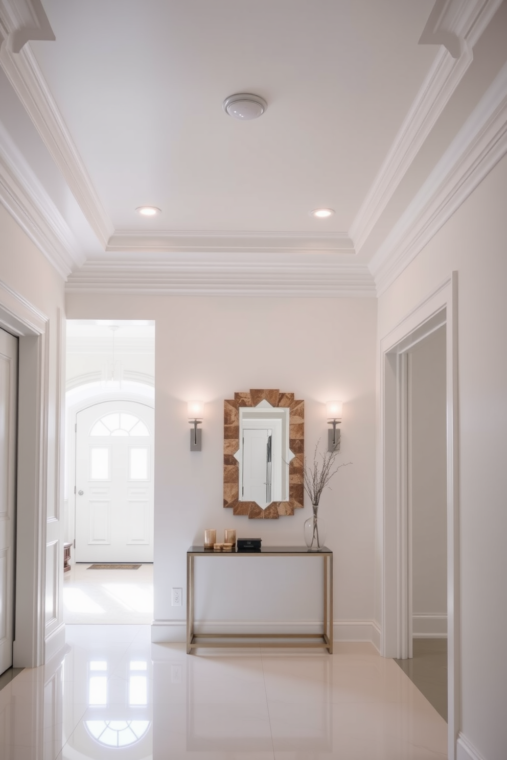 White Foyer Design Ideas 22