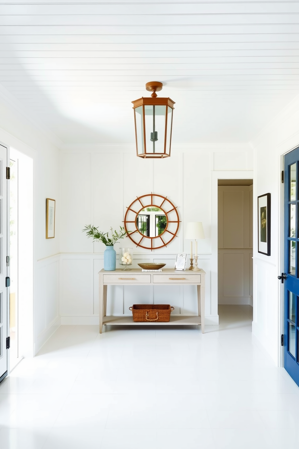 White Foyer Design Ideas 27