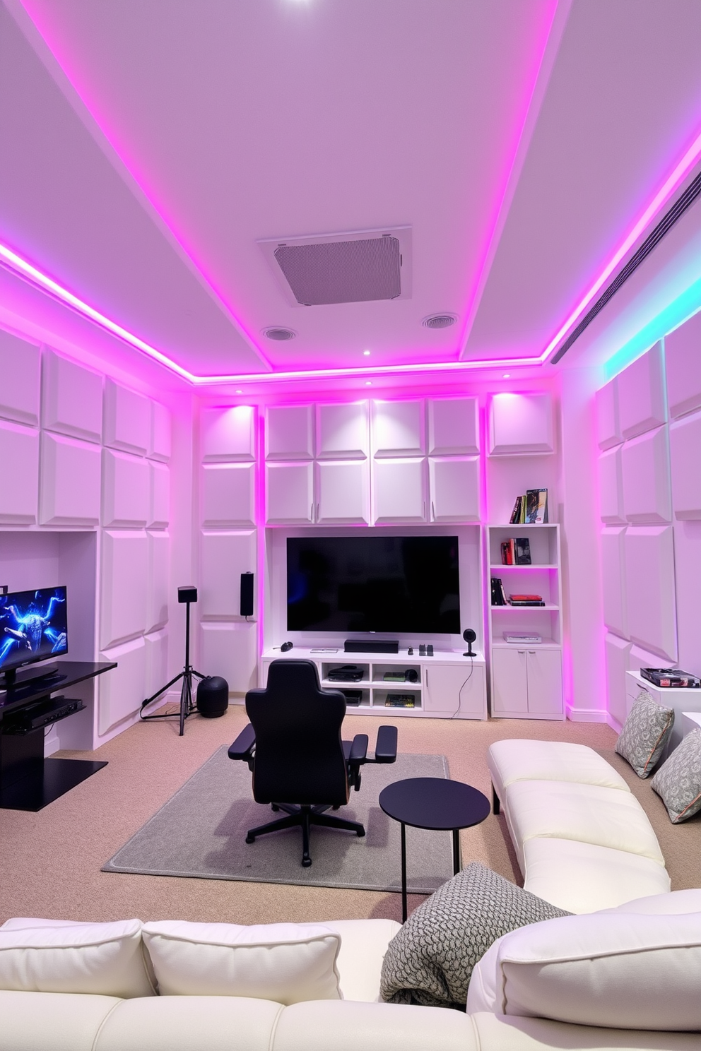 White Game Room Design Ideas 24