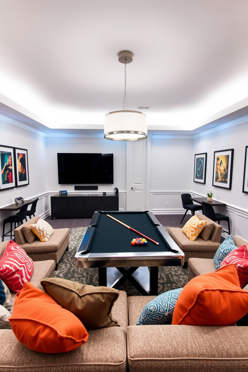 White Game Room Design Ideas 25