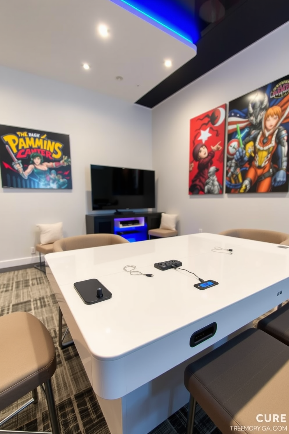 White Game Room Design Ideas 29