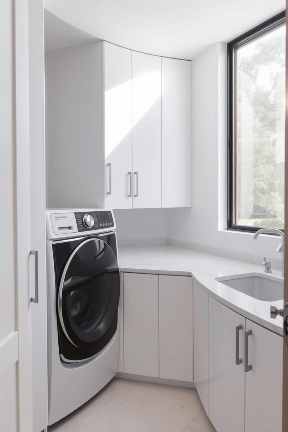 White Laundry Room Design Ideas 12