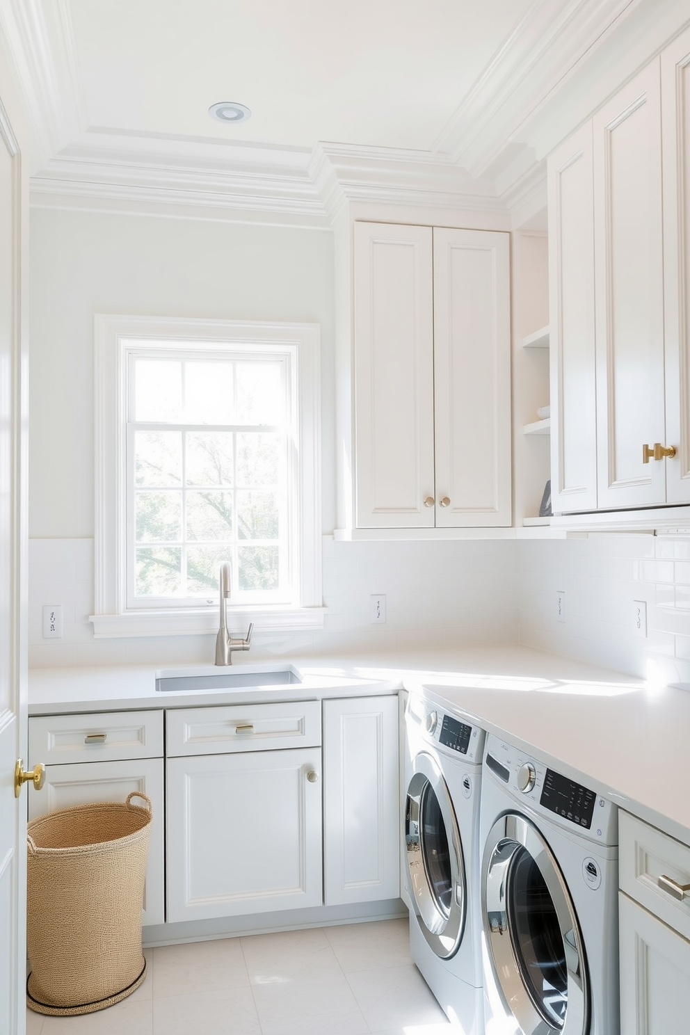 White Laundry Room Design Ideas 15