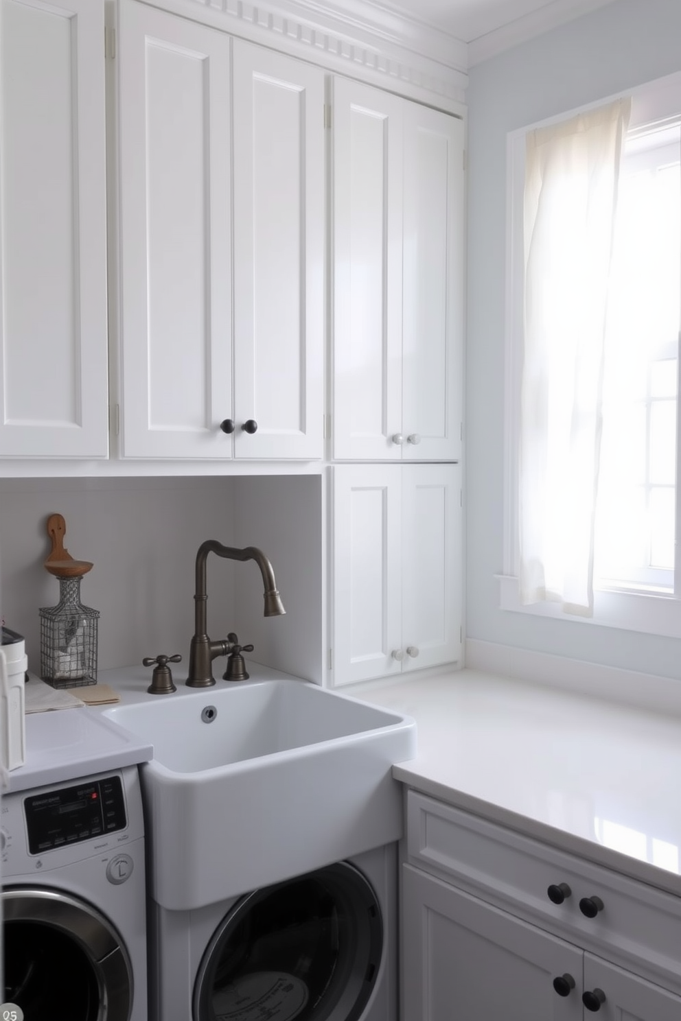 White Laundry Room Design Ideas 2