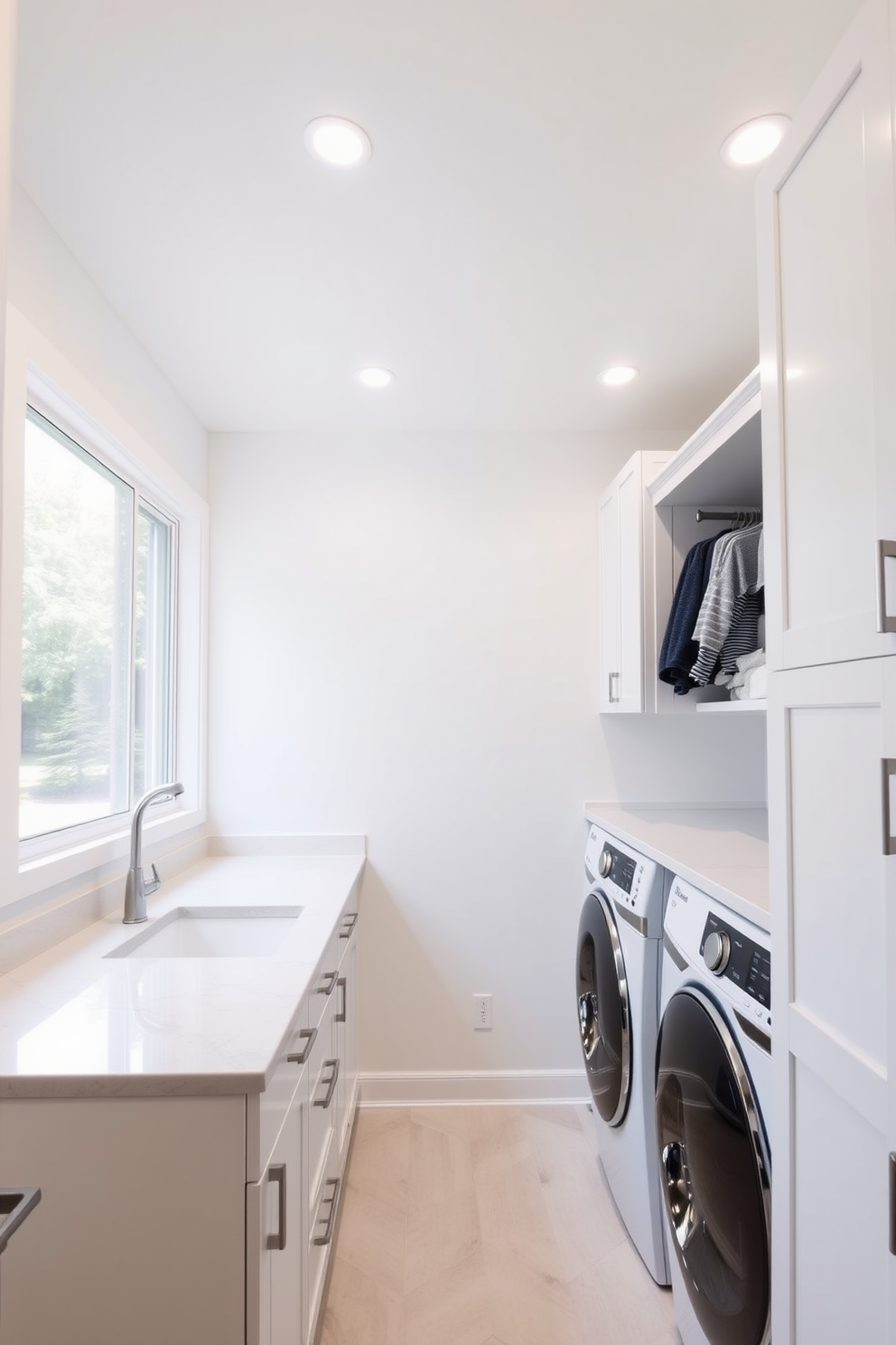 White Laundry Room Design Ideas 21