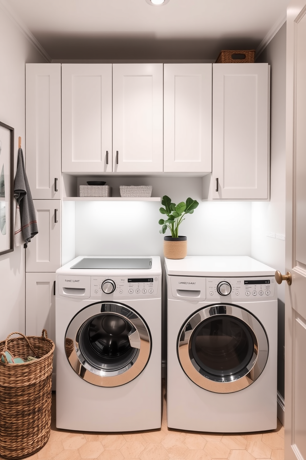 White Laundry Room Design Ideas 23