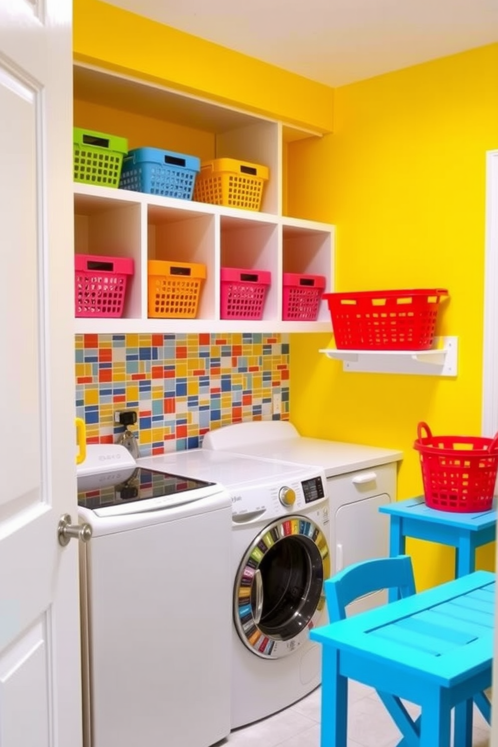 White Laundry Room Design Ideas 24