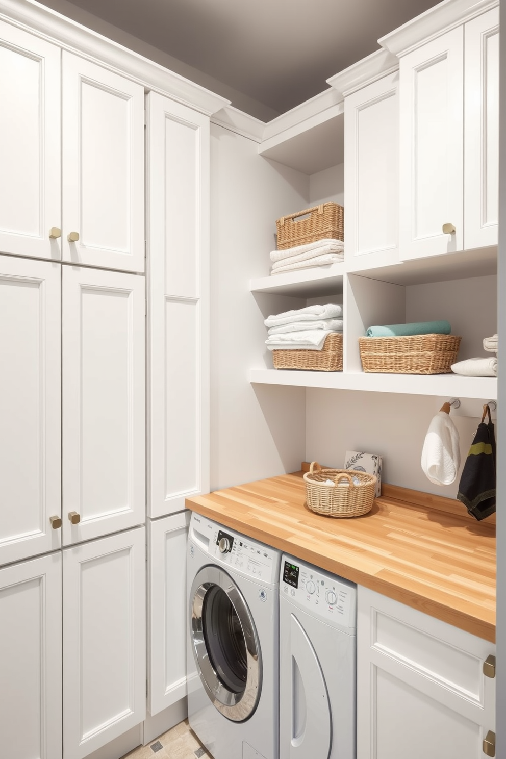 White Laundry Room Design Ideas 26