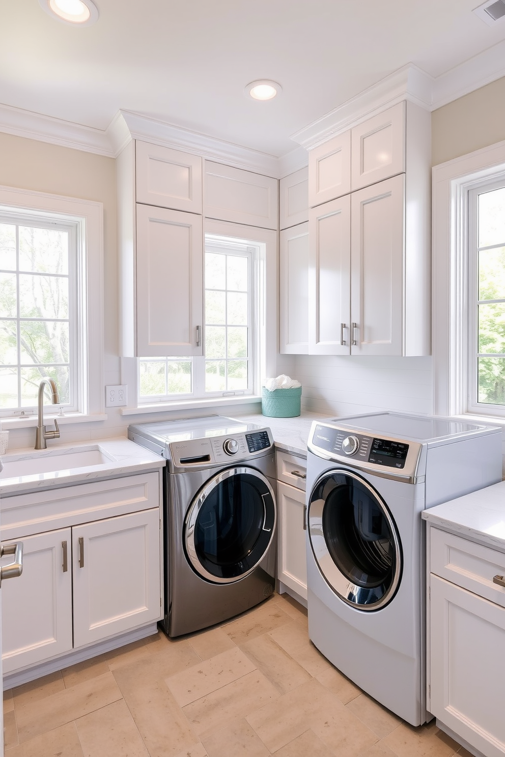 White Laundry Room Design Ideas 27