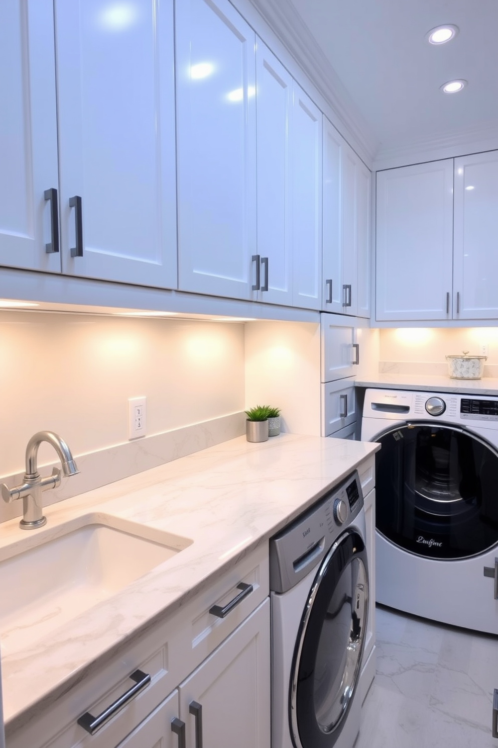 White Laundry Room Design Ideas 7