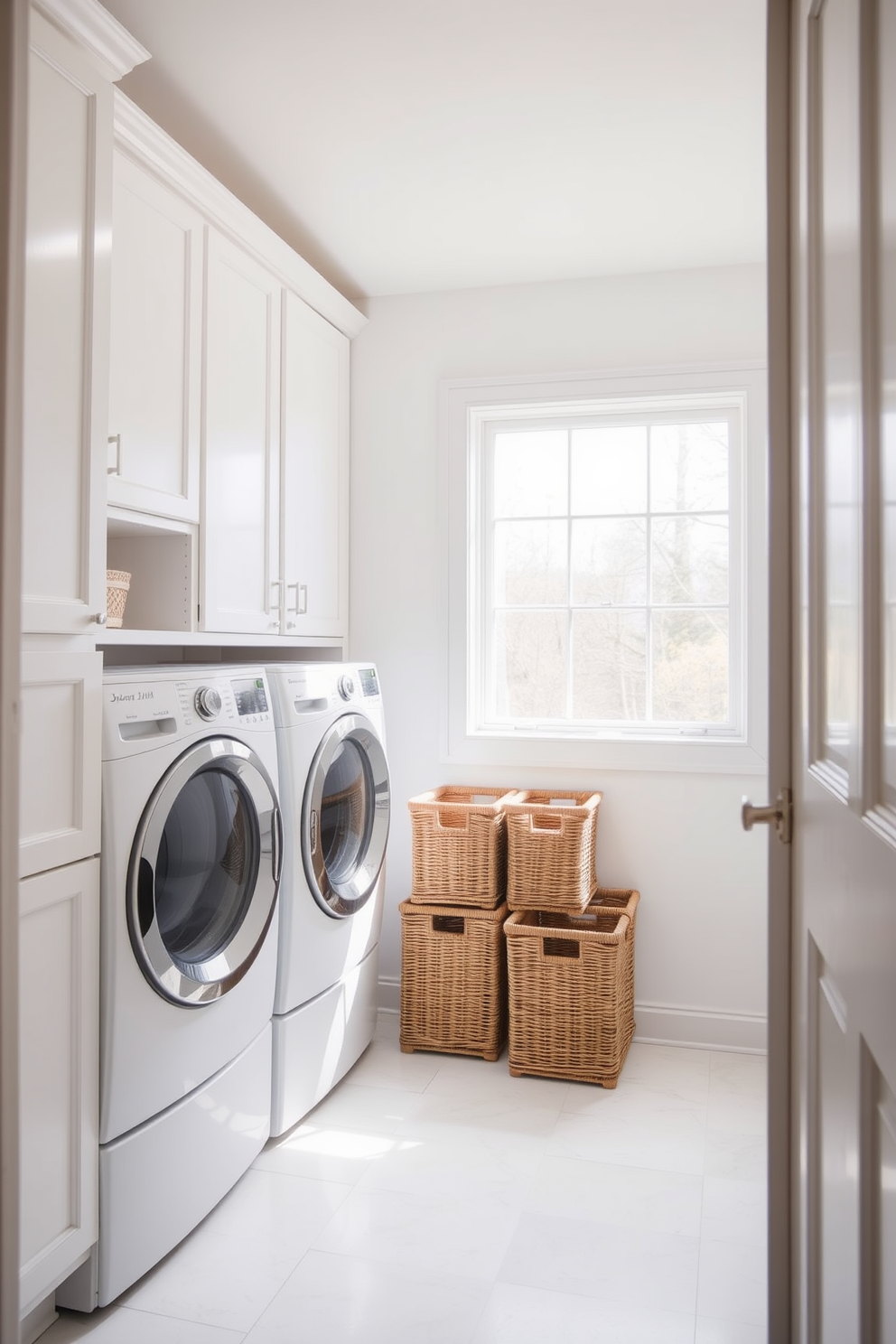 White Laundry Room Design Ideas 9