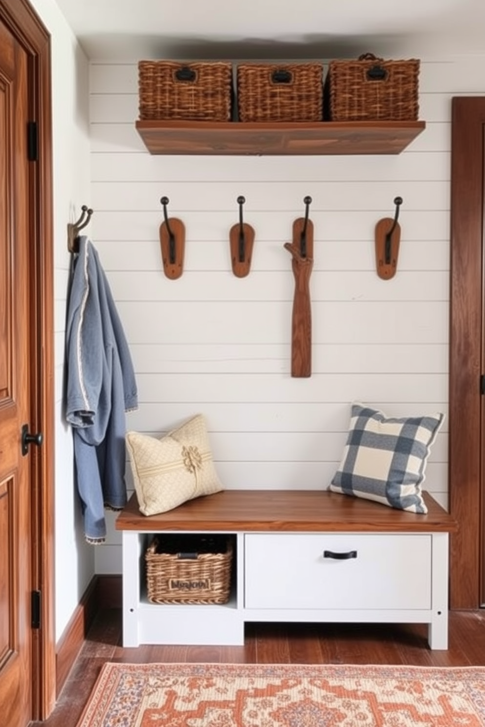 White Mudroom Design Ideas 23