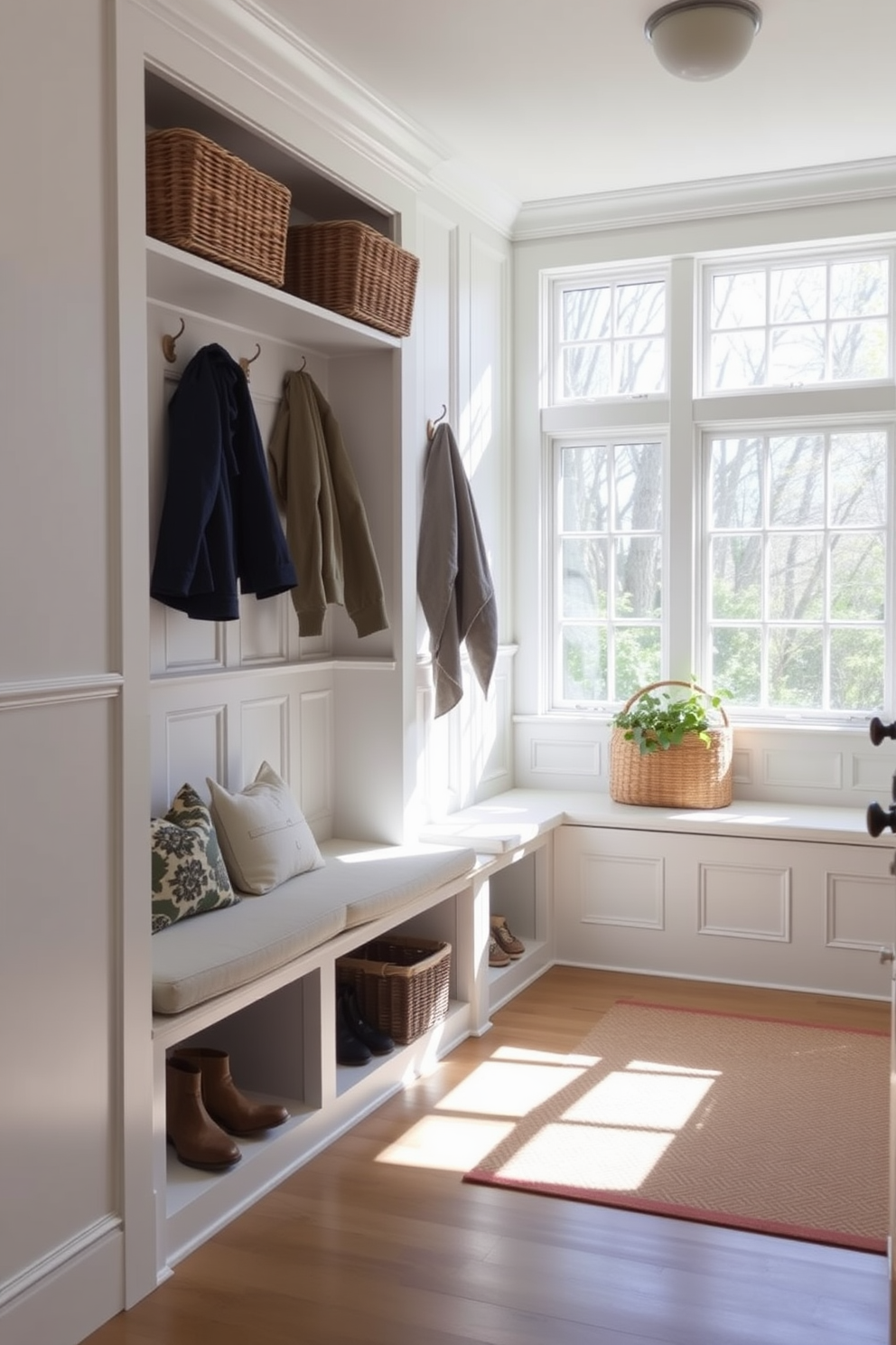 White Mudroom Design Ideas 25