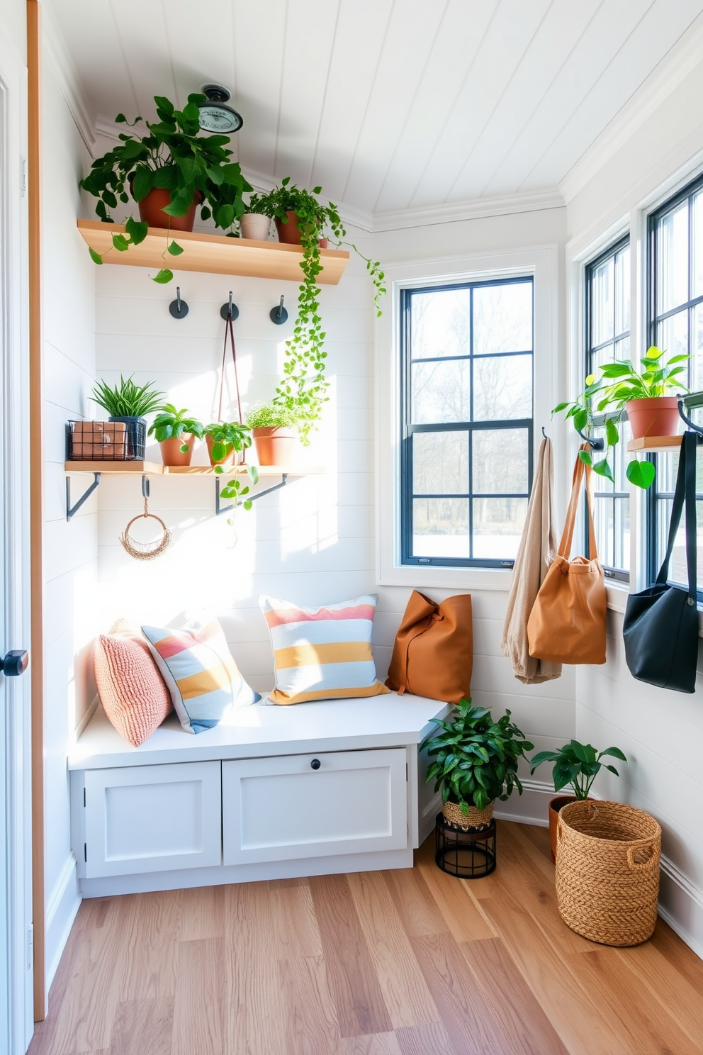 White Mudroom Design Ideas 26