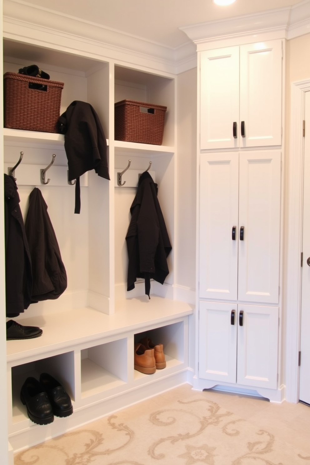 White Mudroom Design Ideas 8