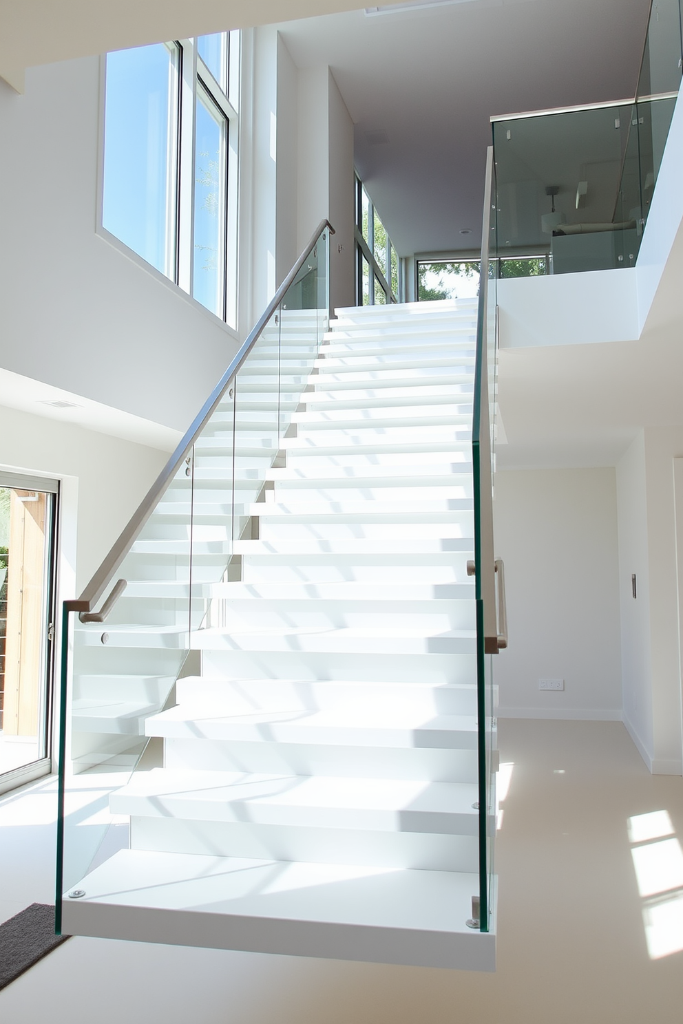 White Staircase Design Ideas 1