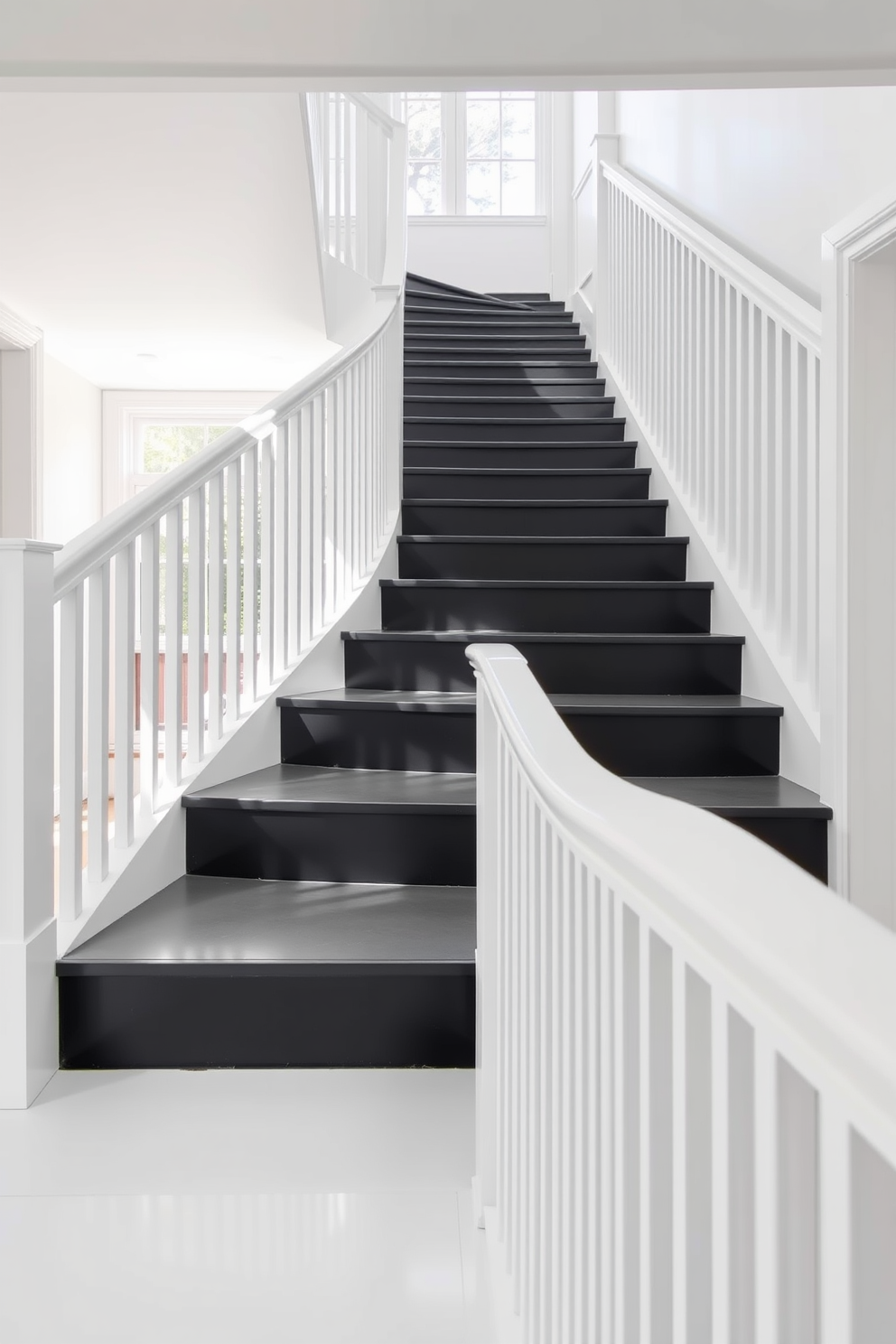 White Staircase Design Ideas 13