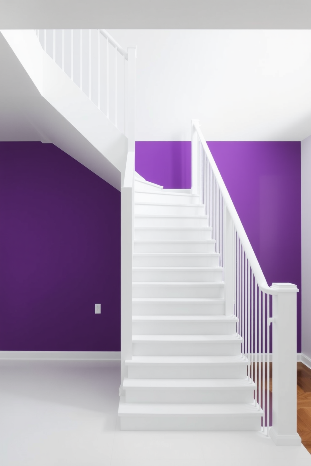 White Staircase Design Ideas 18