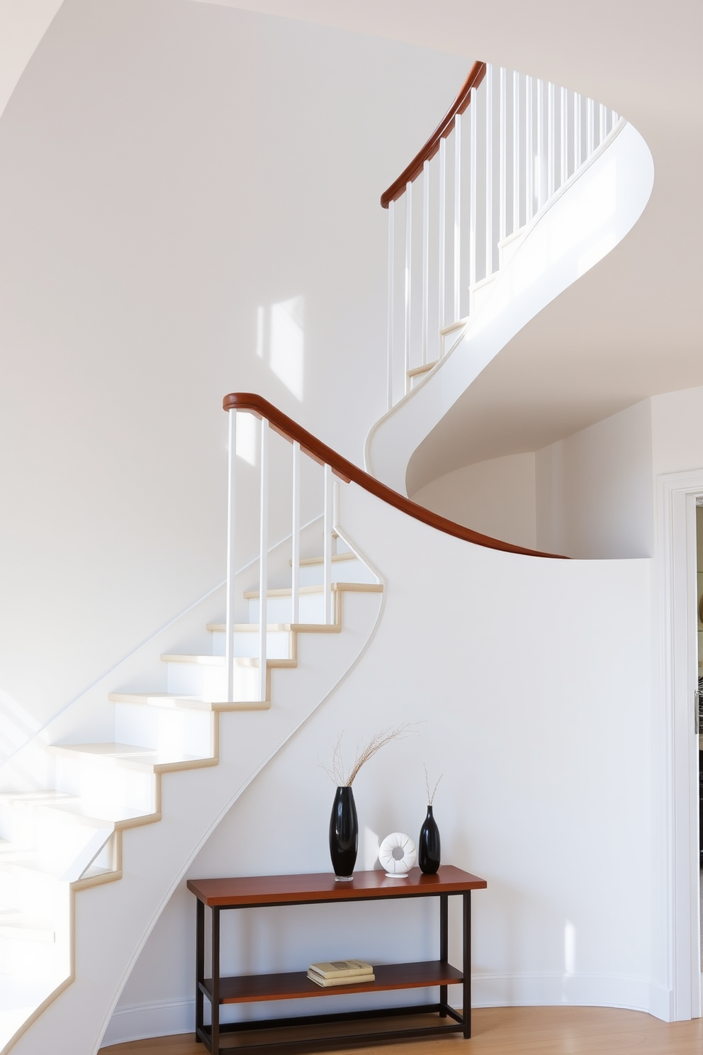 White Staircase Design Ideas 2