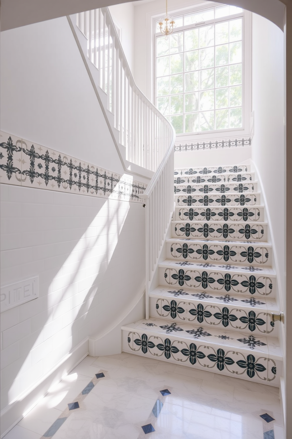 White Staircase Design Ideas 23