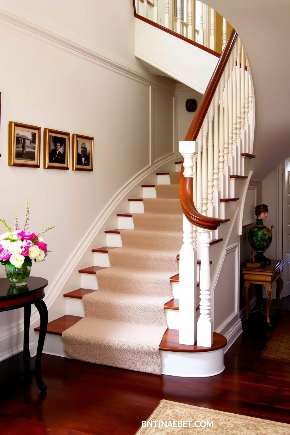 White Staircase Design Ideas 27