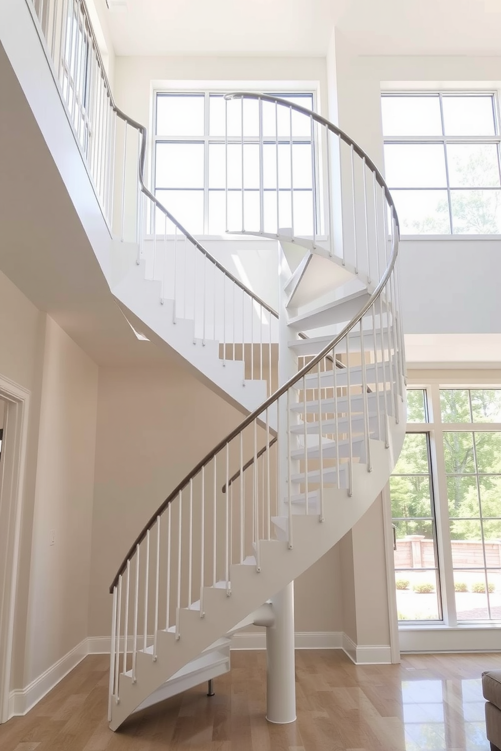 White Staircase Design Ideas 3