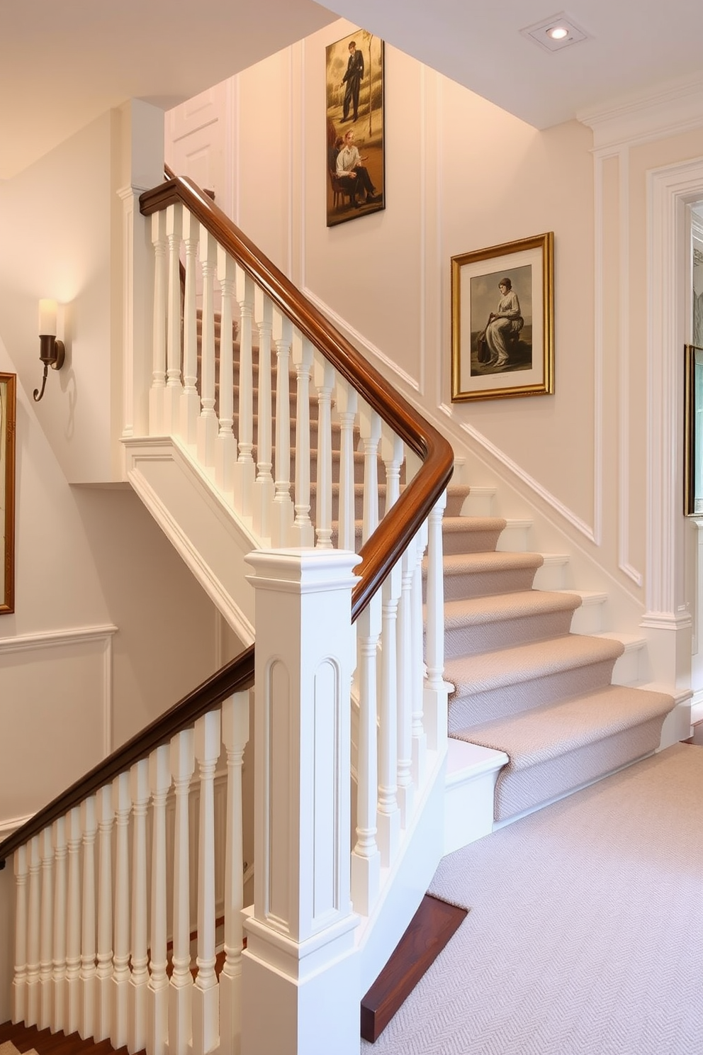 White Staircase Design Ideas 30