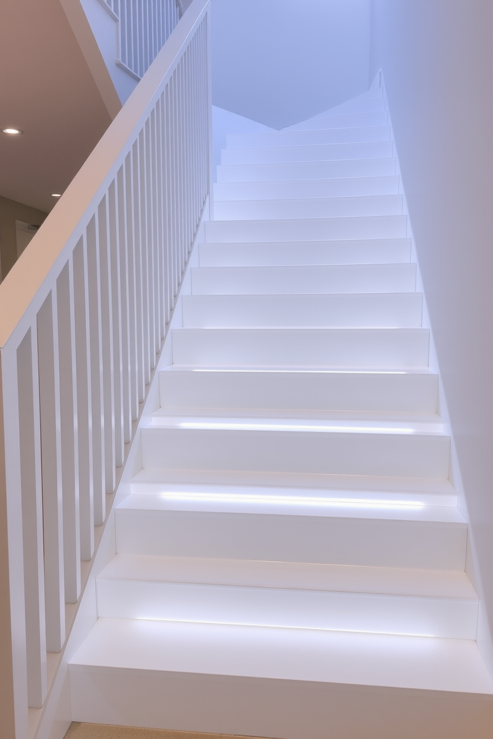 White Staircase Design Ideas 6