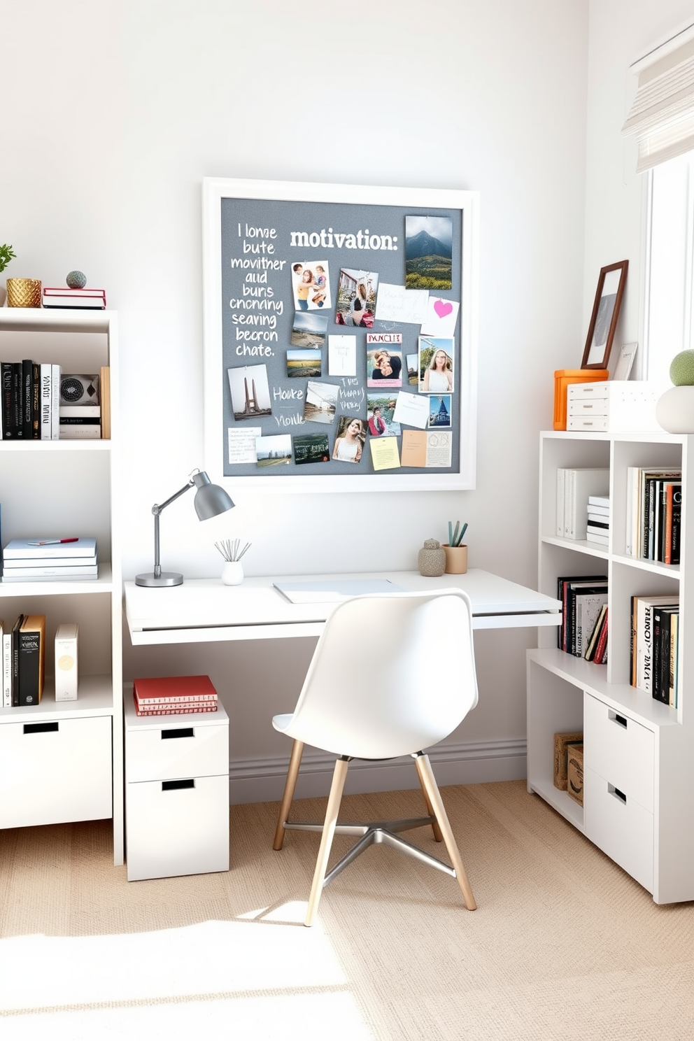 White Study Room Design Ideas 17