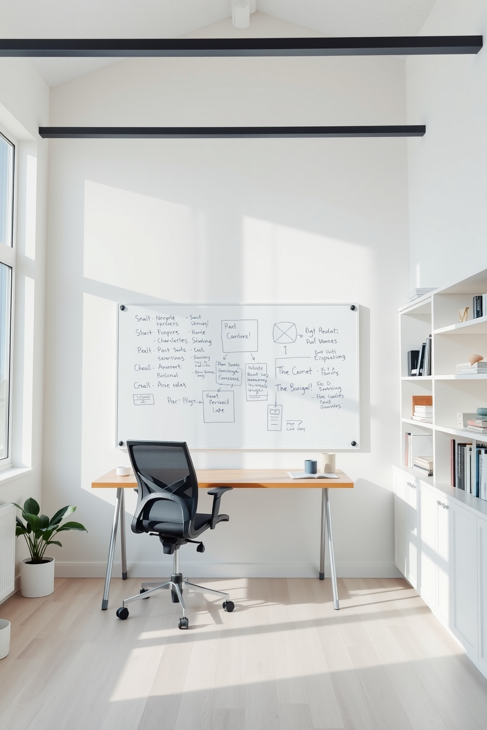 White Study Room Design Ideas 21