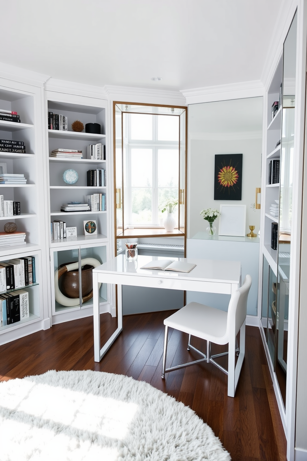 White Study Room Design Ideas 25