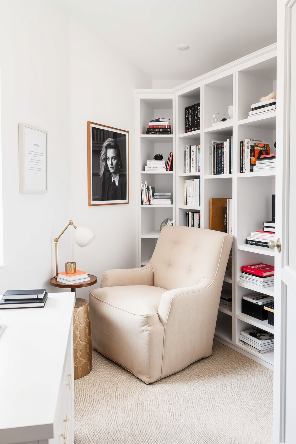 White Study Room Design Ideas 3