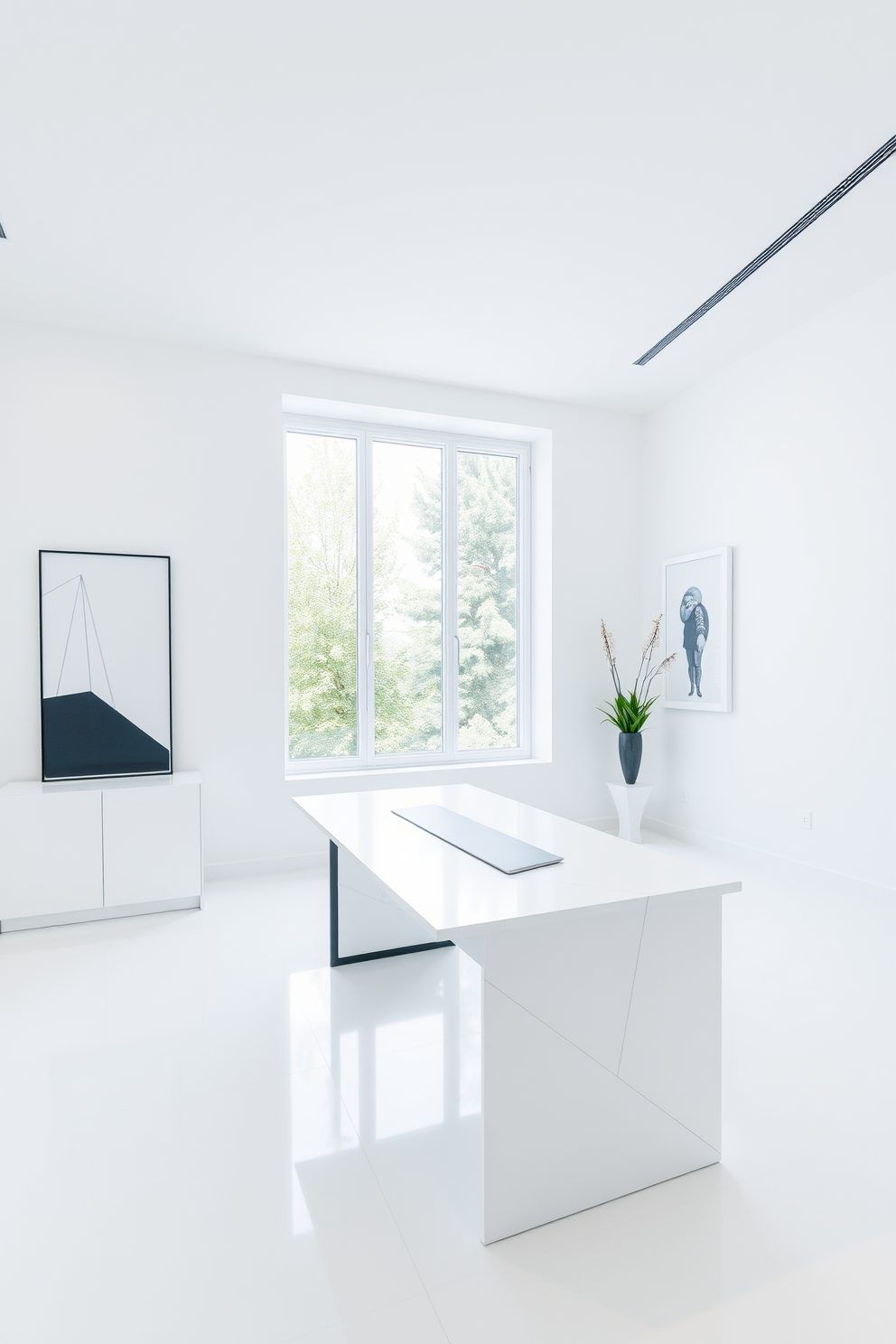 White Study Room Design Ideas 5