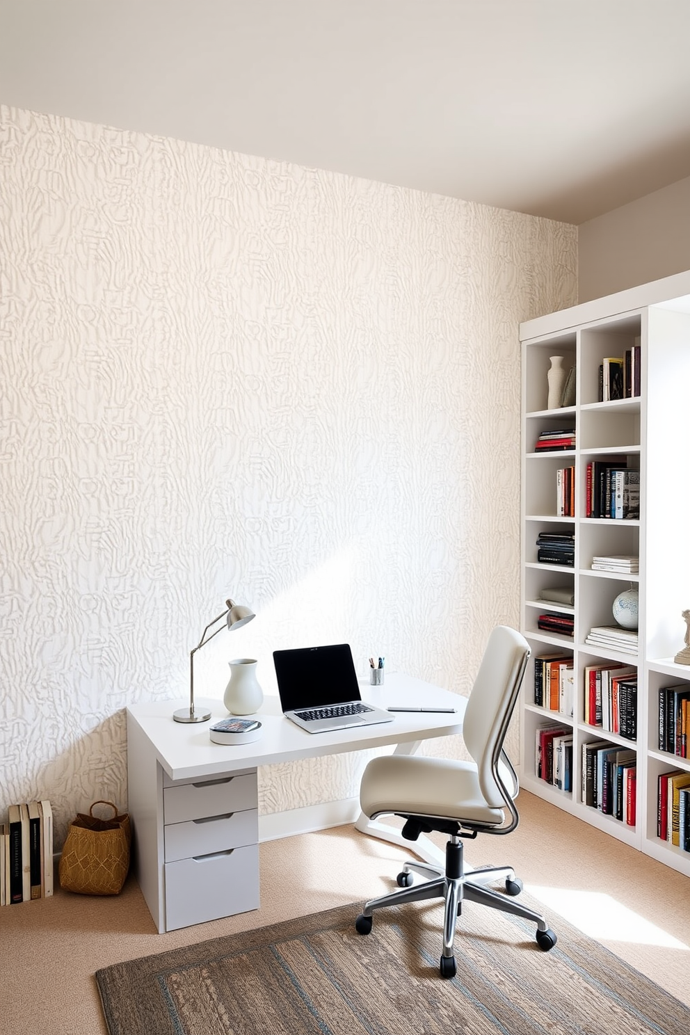 White Study Room Design Ideas 6