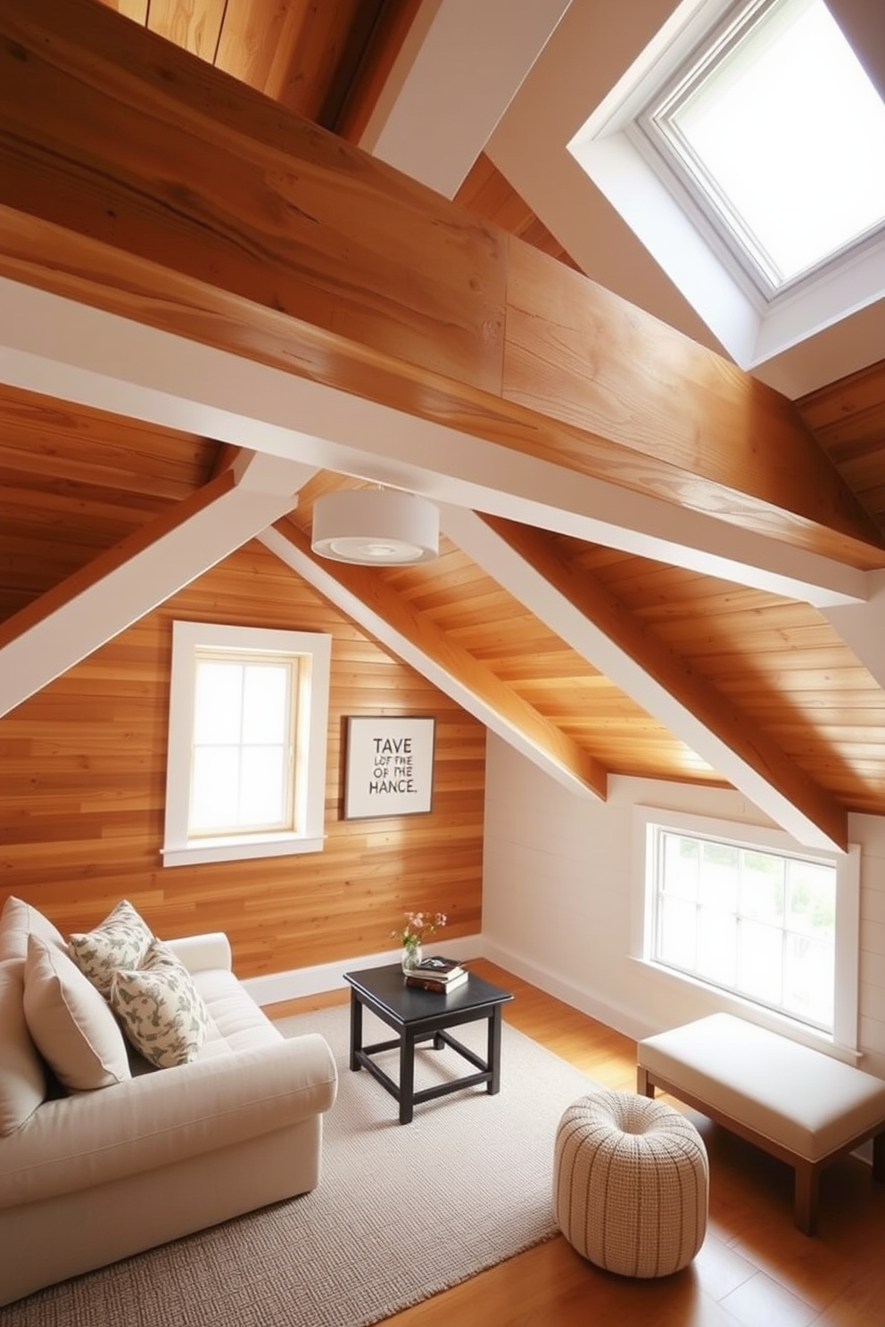 Wooden Attic Room Design Ideas 18