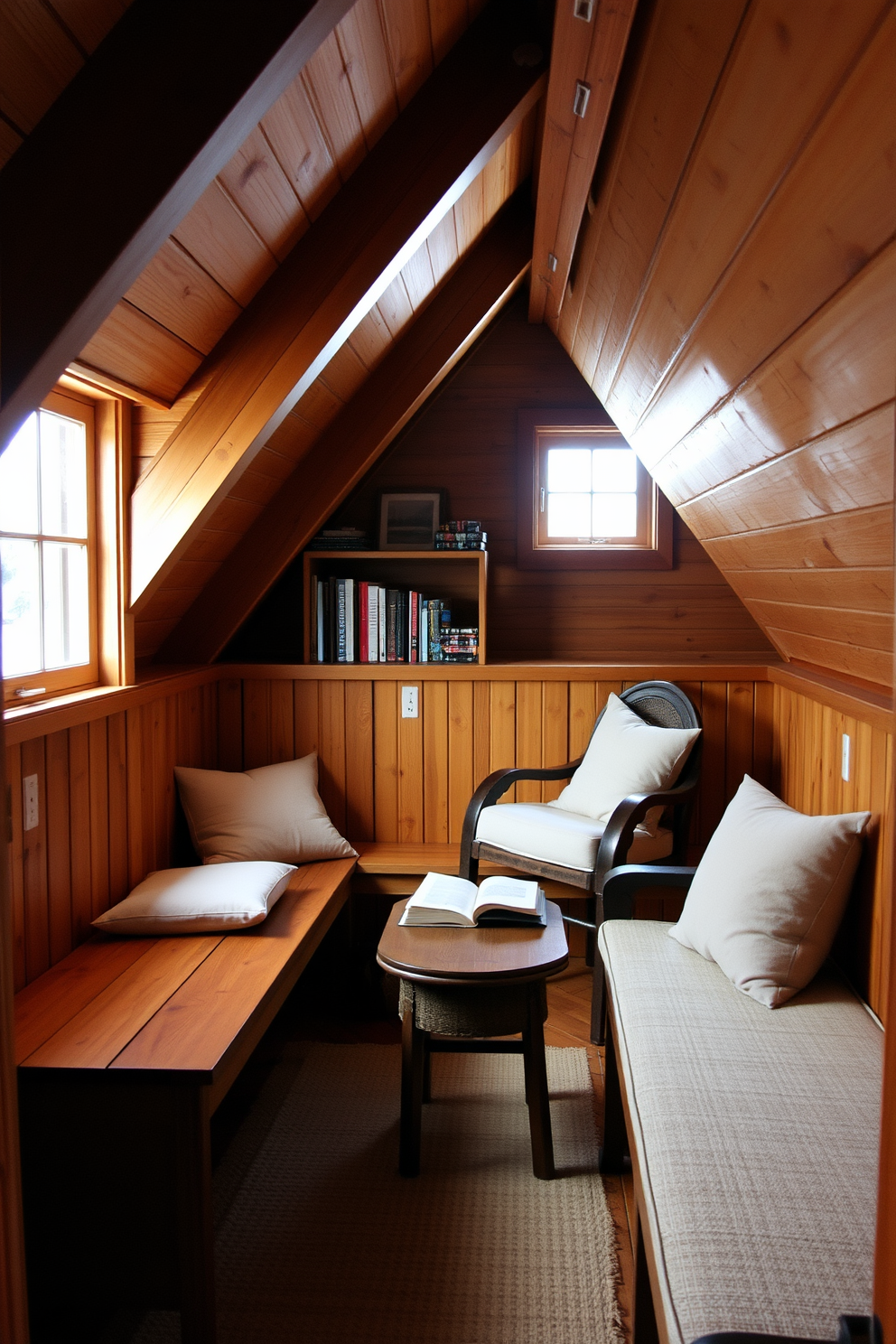 Wooden Attic Room Design Ideas 26