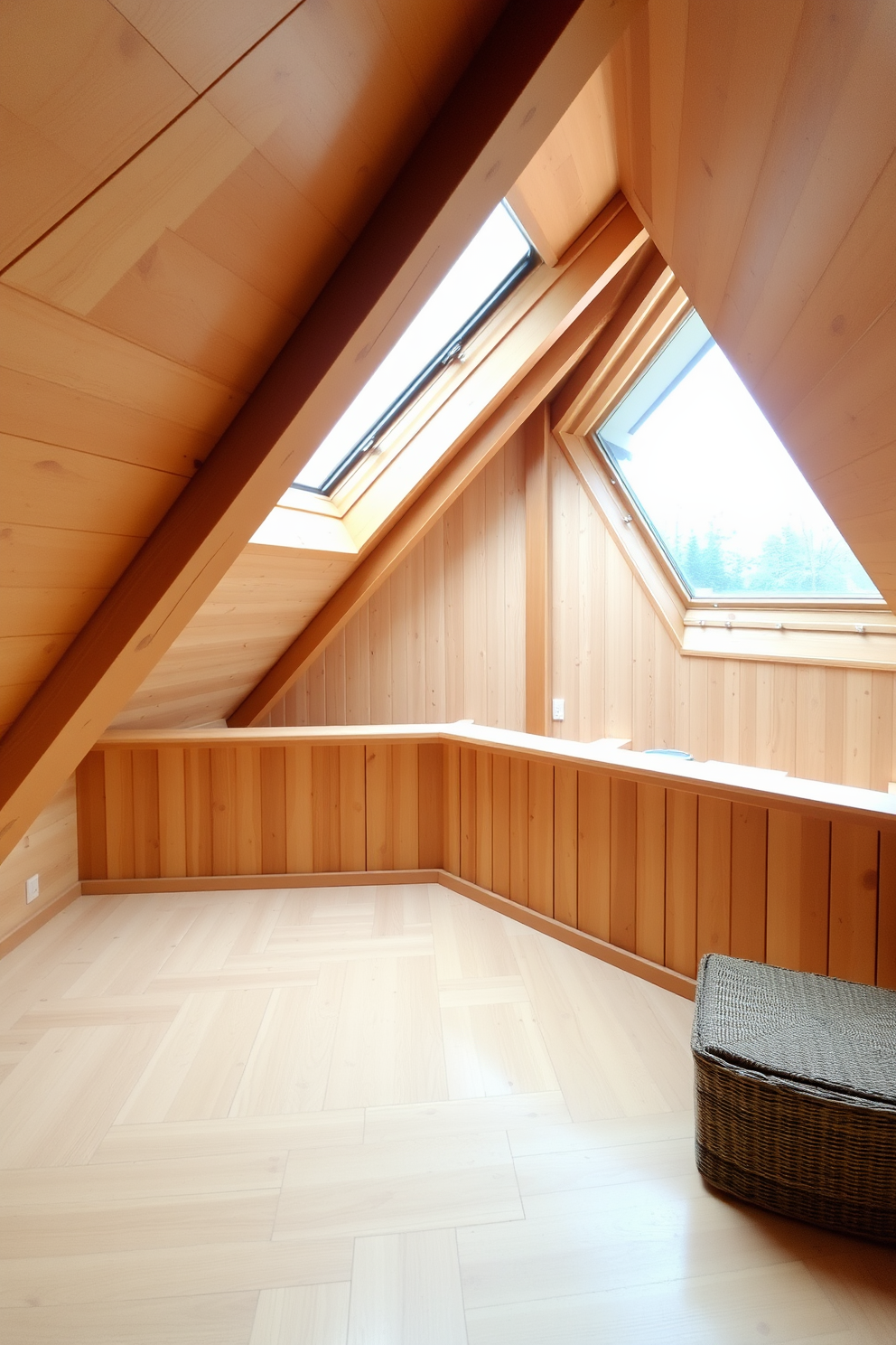 Wooden Attic Room Design Ideas 3