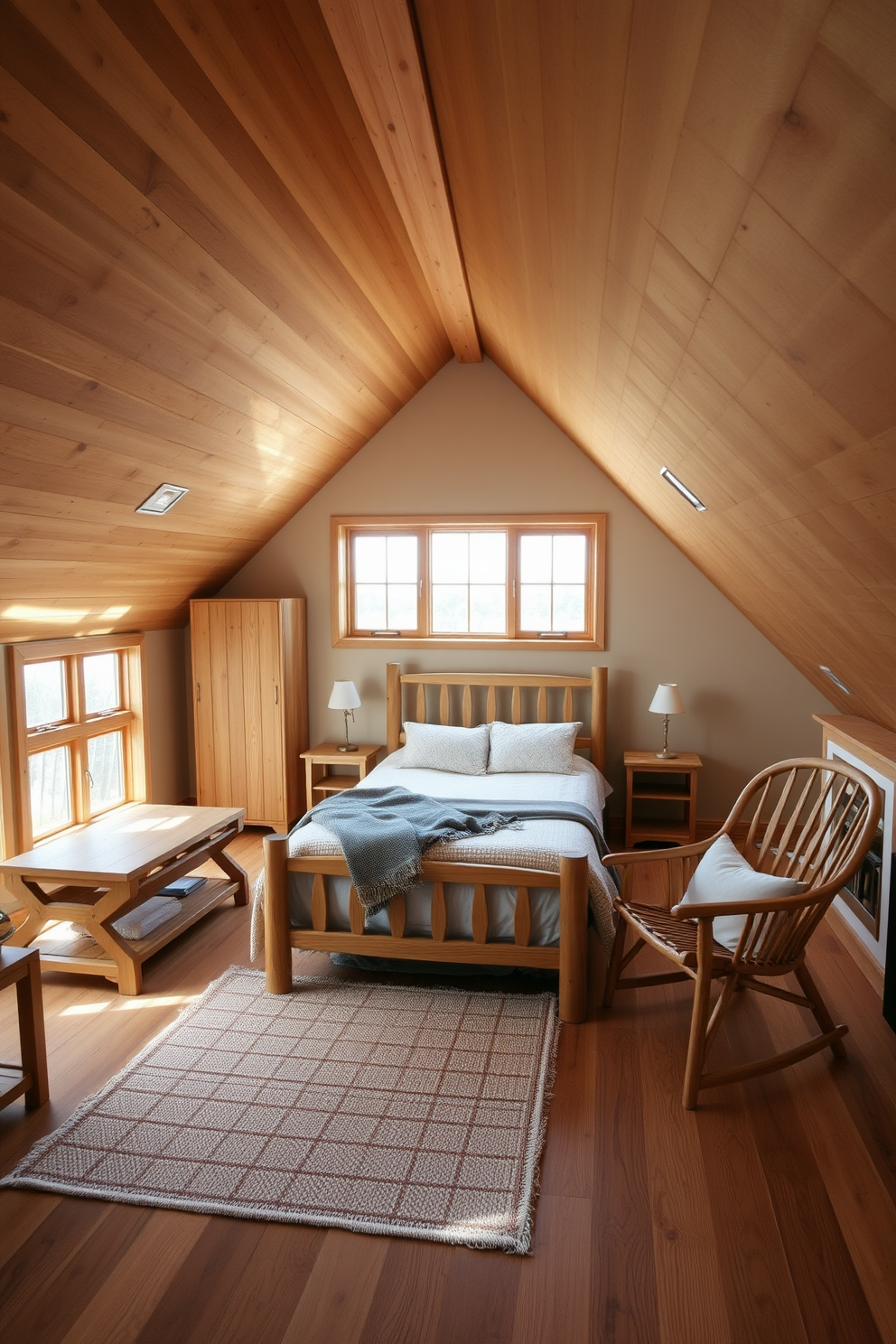 Wooden Attic Room Design Ideas 6