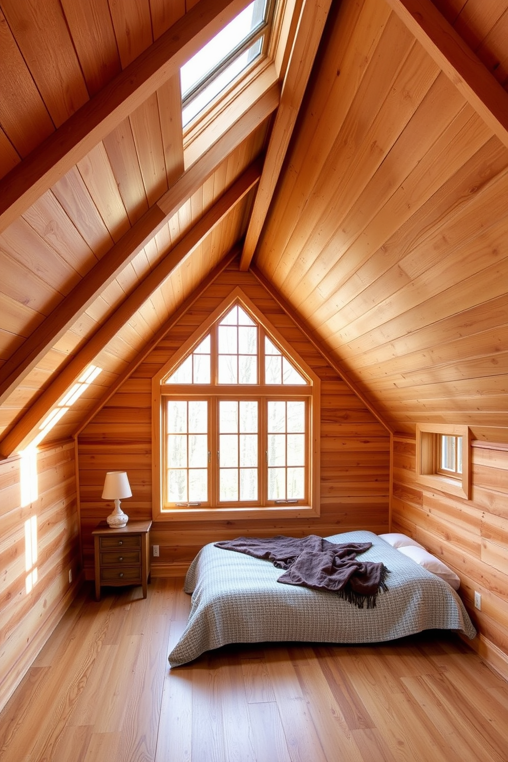 Wooden Attic Room Design Ideas 8