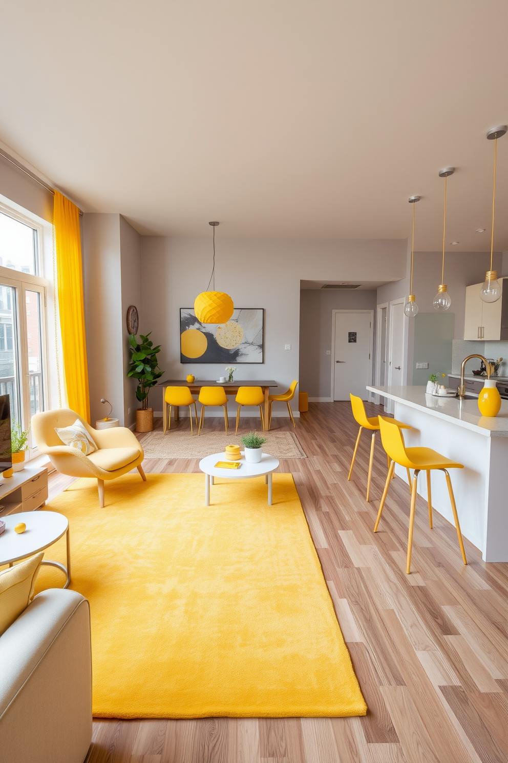 Yellow Apartment Design Ideas 9